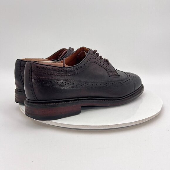 JCrew Ludlow Men Size UK 9 US 10 Brown Tan Leather Brogue Derby Dress Shoes - Picture 6 of 16